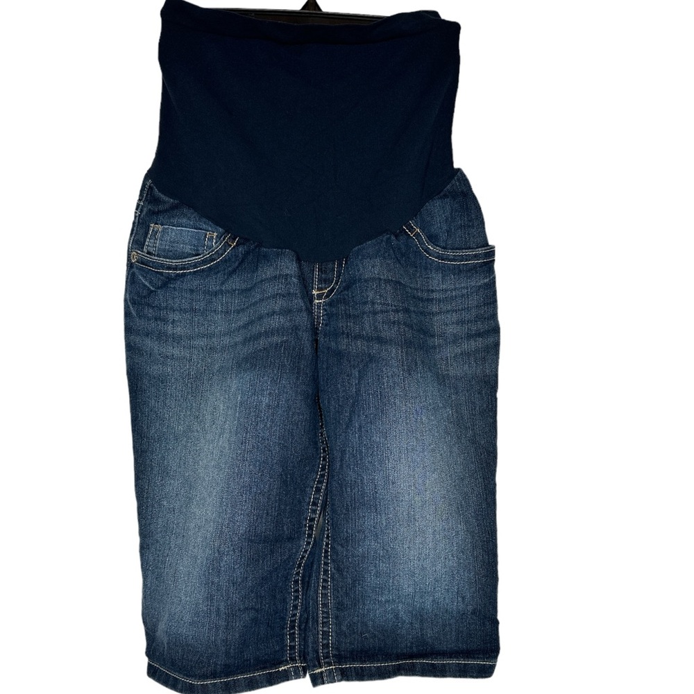 INDIGO BLUE Maternity Denim Shorts Size Small Summer Pockets